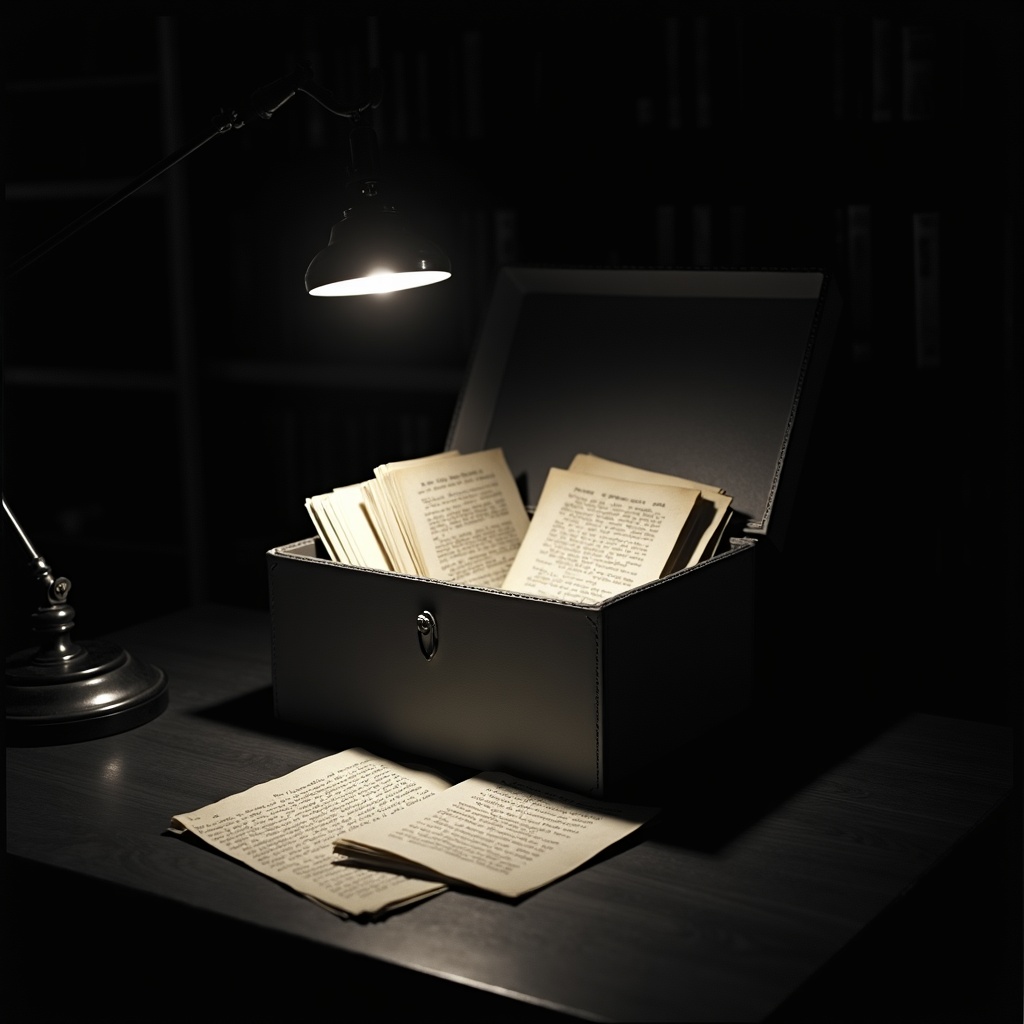 WHAT DID HE LEAVE IN THE BOX?